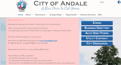 Desktop Screenshot of cityofandale.com